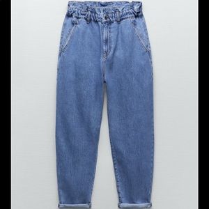Zara girl size 11-12 adorable paperbag jeans